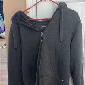 Size Large Eddie Bauer zip-up fleece hoodie